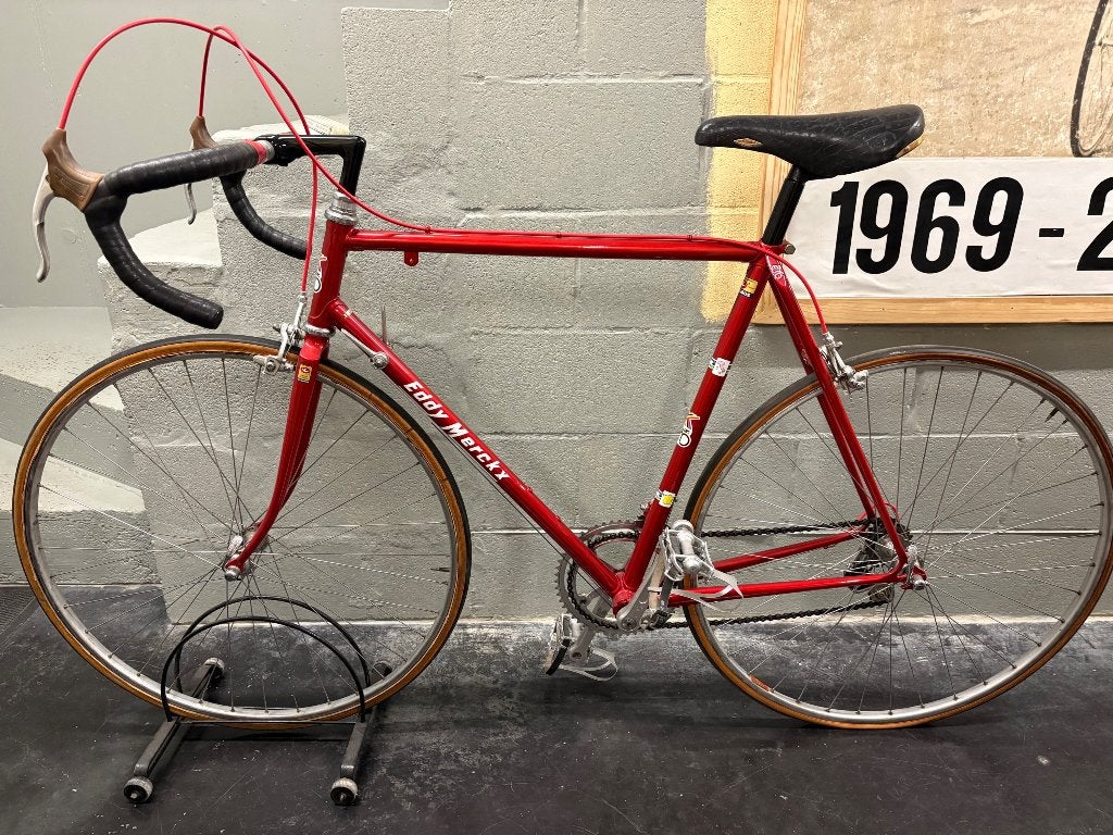Retro Eddy Merckx koersfiets, 28 inch, Velgrem, 53 tot 57 cm, Ophalen