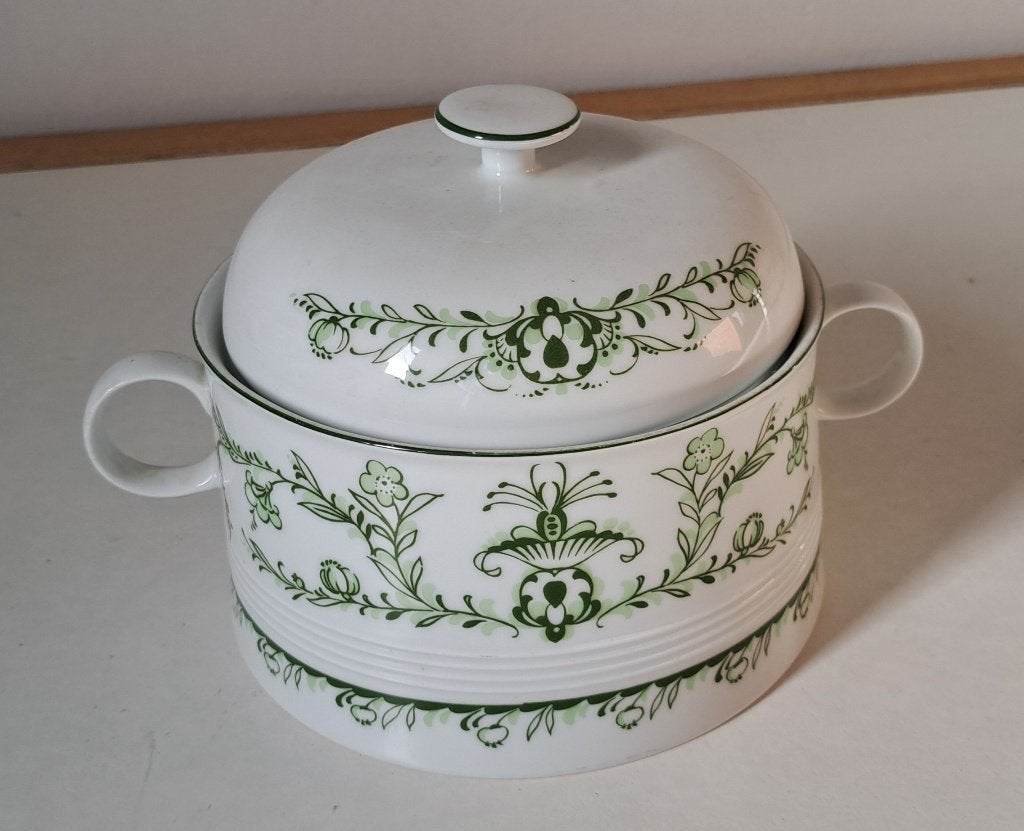 Vintage Aardewerken pan met deksel, Ophalen of Verzenden, Gebruikt, Rvs