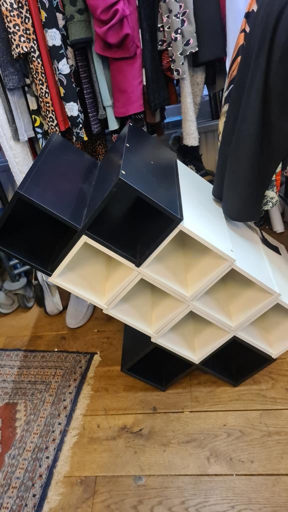 Schoenenrek/Opbergbox voor 9 paar schoenen - Zwart/Wit, Ophalen of Verzenden, Ikea