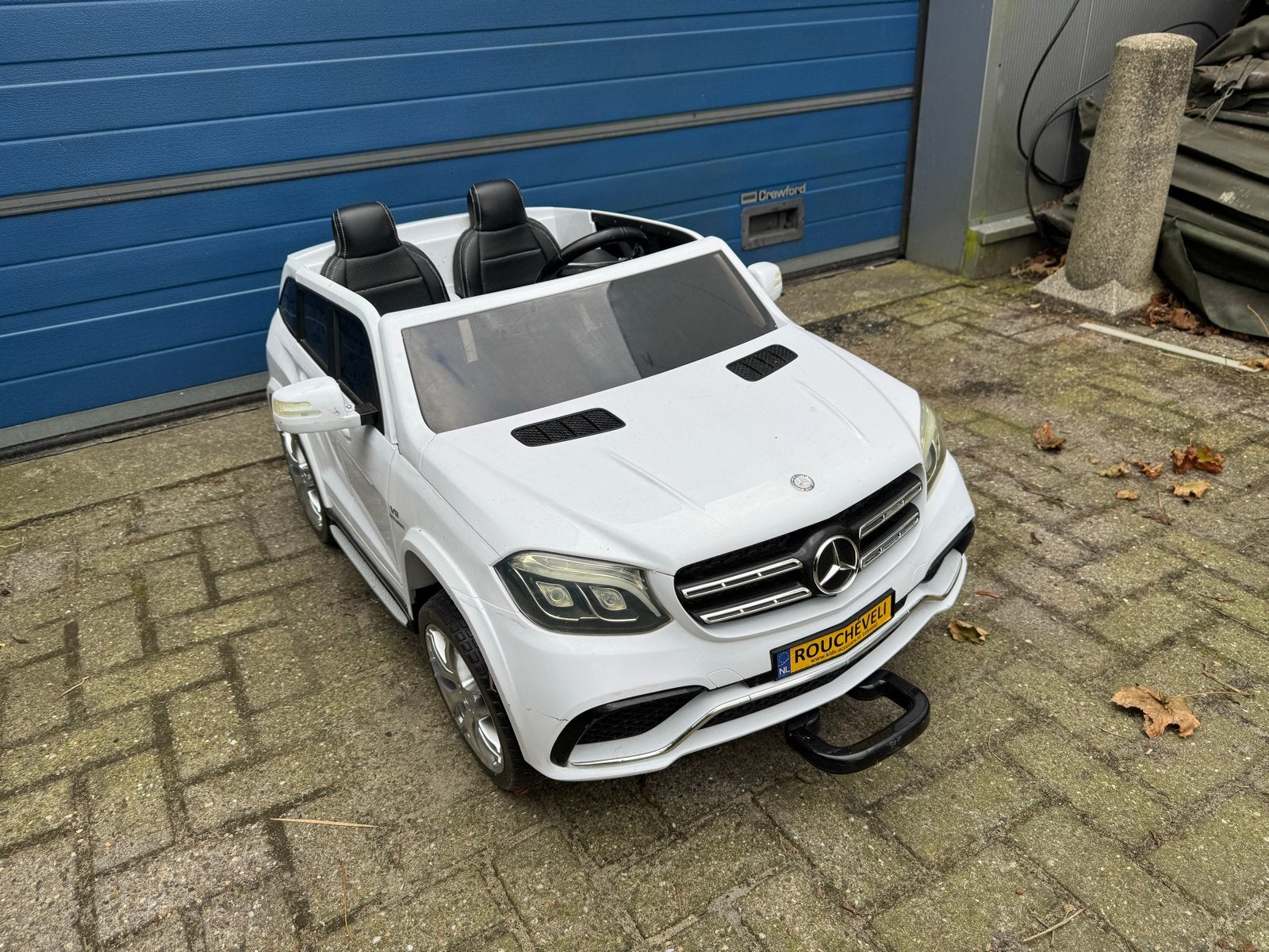 Elektrische kinderauto Mercedes GLS63 wit, Gebruikt