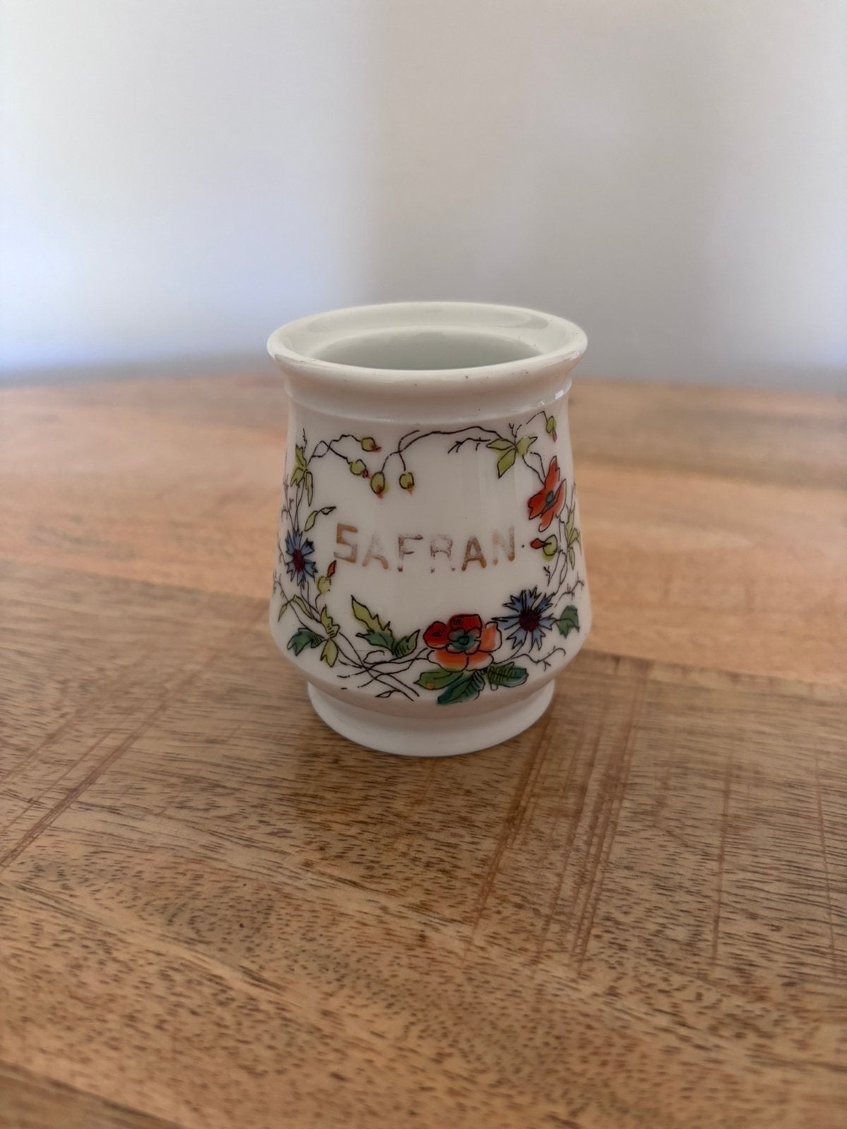 Vintage porseleinen kruidenpotje / specerijenpotje "Safran", Antiek en Kunst, Ophalen of Verzenden