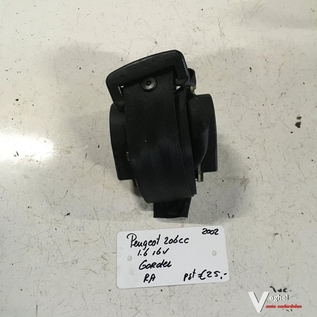 Peugeot 206 CC 2002 Gordel  Rechtsvoor, Auto-onderdelen, Interieur en Bekleding, Gebruikt, -, -, Ophalen of Verzenden
