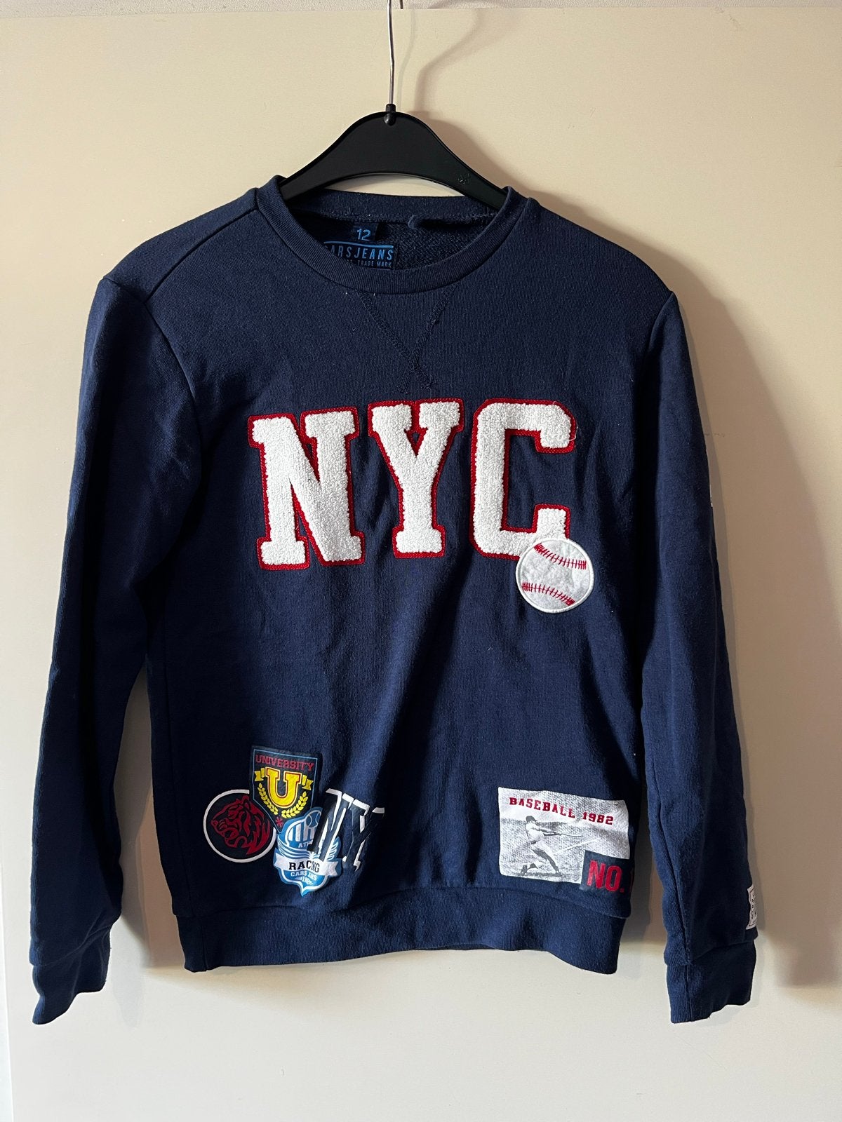 Cars Jeans NYC Baseball Sweater Maat 12 (M), Verzenden, Zo goed als nieuw, Jongen, Trui of Vest