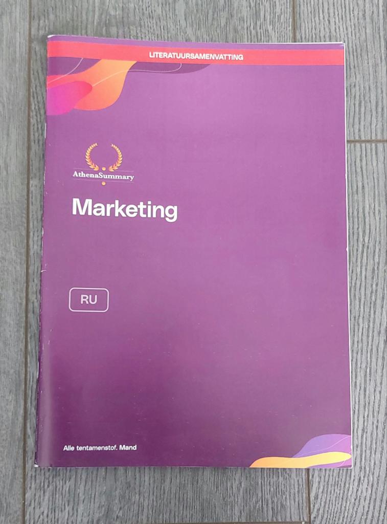 Marketing- Athena Summary, Ophalen of Verzenden, WO, Radboud University
