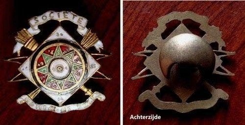 Belgische insigne, Boogschuttersgilde Guillaume Tell, Verzenden, Overige materialen, Buitenland