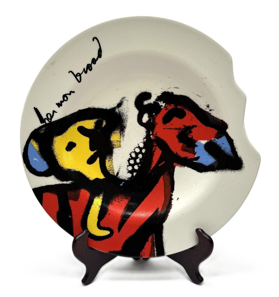 1303. Keramisch bord, ontwerp Herman Brood, Ophalen