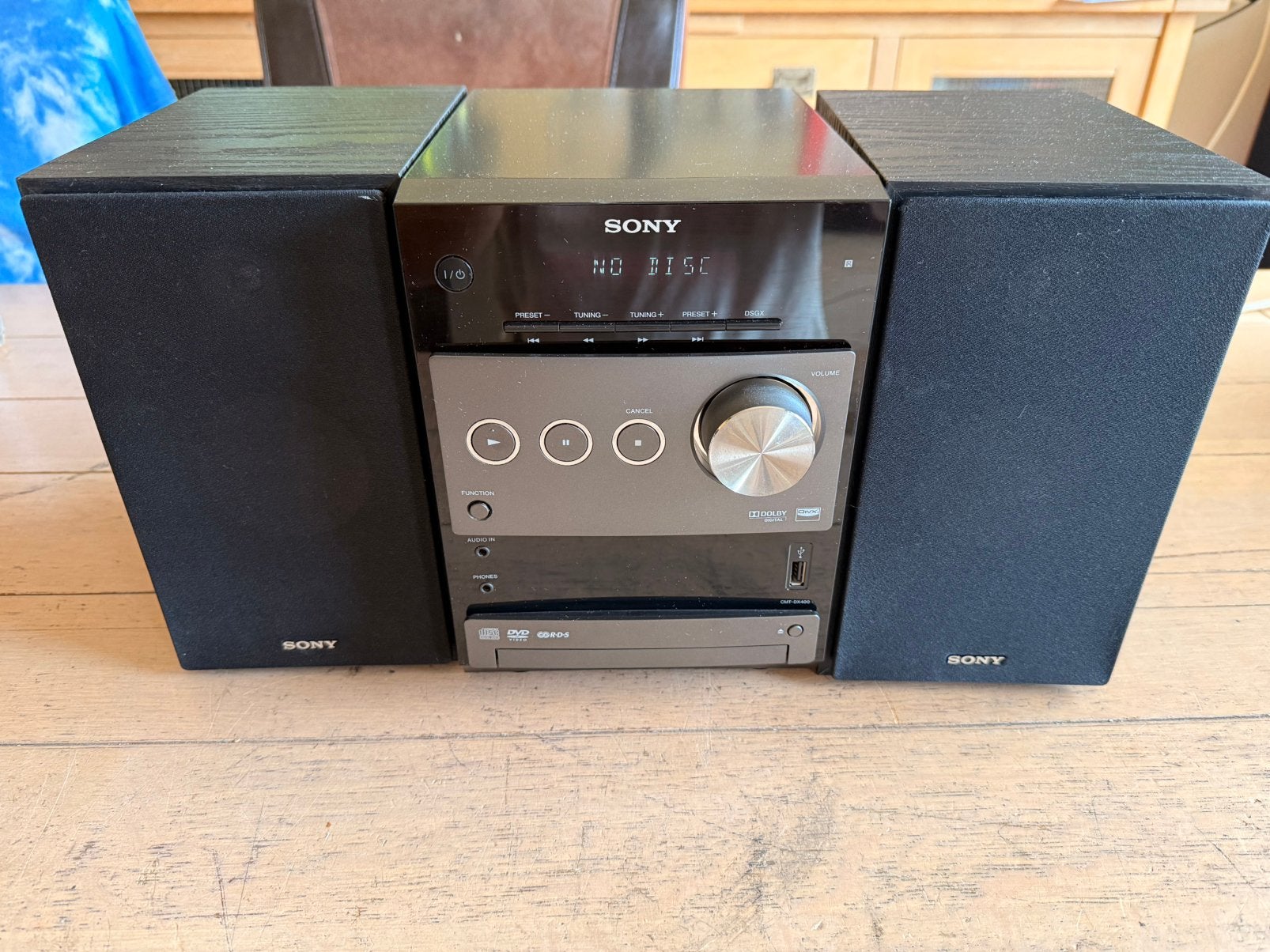 Sony hcd-dx400 dvd receiver met speakers zie foto’s, Microset, Ophalen of Verzenden, Zo goed als nieuw, Sony