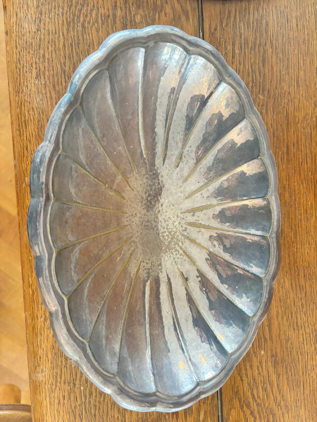 Verzilverde schaal, Antiek en Kunst, Ophalen of Verzenden