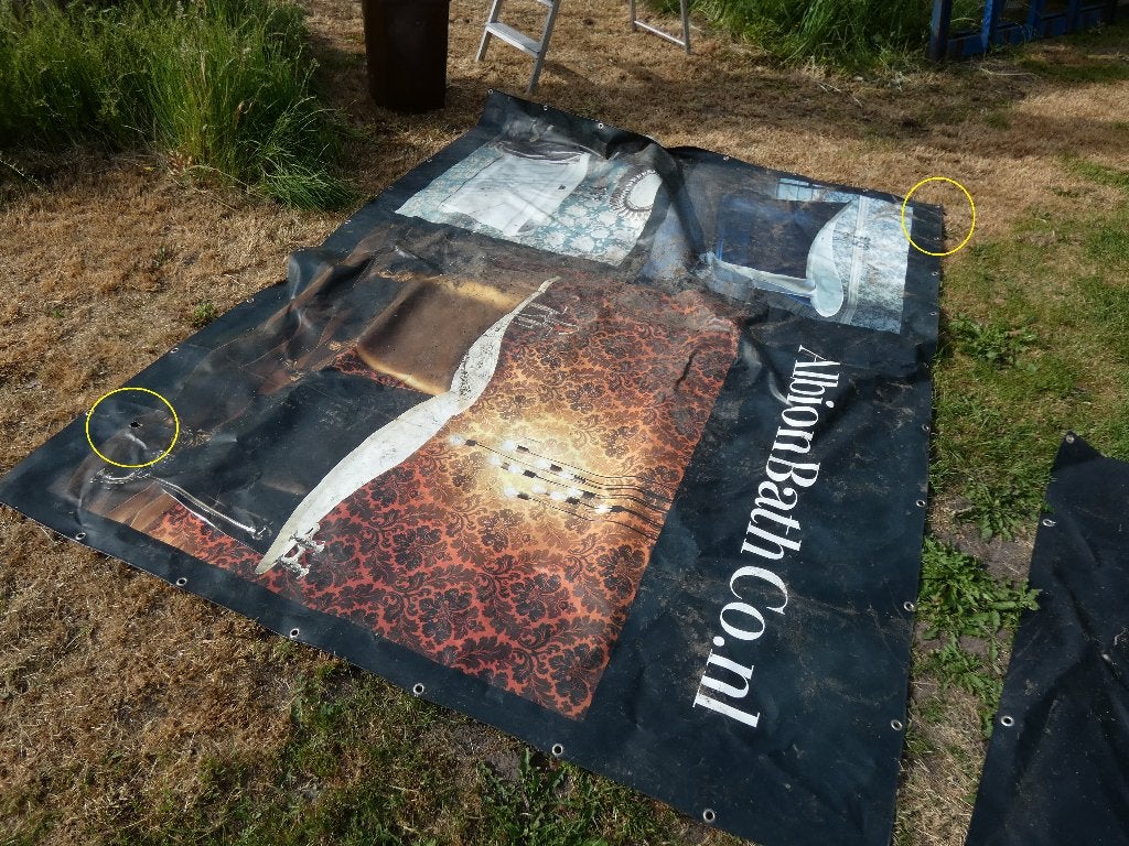 vrachtwagenzeil 2.03m x 2.60m, Doe-het-zelf en Verbouw, Zeil en Folie, Ophalen, Gebruikt, Minder dan 5 m², Zeil