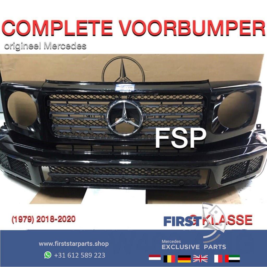 W464 G KLASSE AMG VOORBUMPER ZWART origineel Mercedes AMG 63, Gebruikt, -, Voor, Ophalen of Verzenden