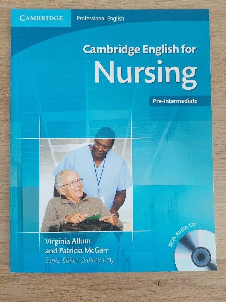Cambridge Englisch for Nursing (met audio CD nooit gebruikt), Boeken, Ophalen of Verzenden, Beta, Nieuw, HBO
