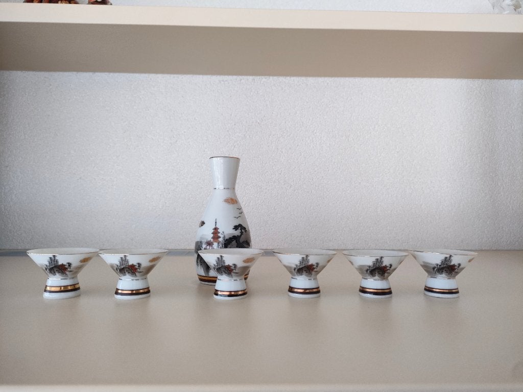 Japanse Vintage Sake Set, Ophalen