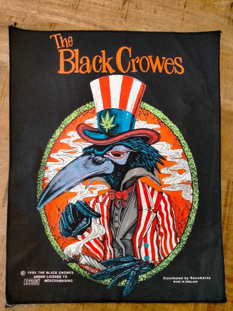 The Black Crowes 1993 vintage backpatch hardrock rock RARE, Ophalen of Verzenden, Zo goed als nieuw, Overige typen