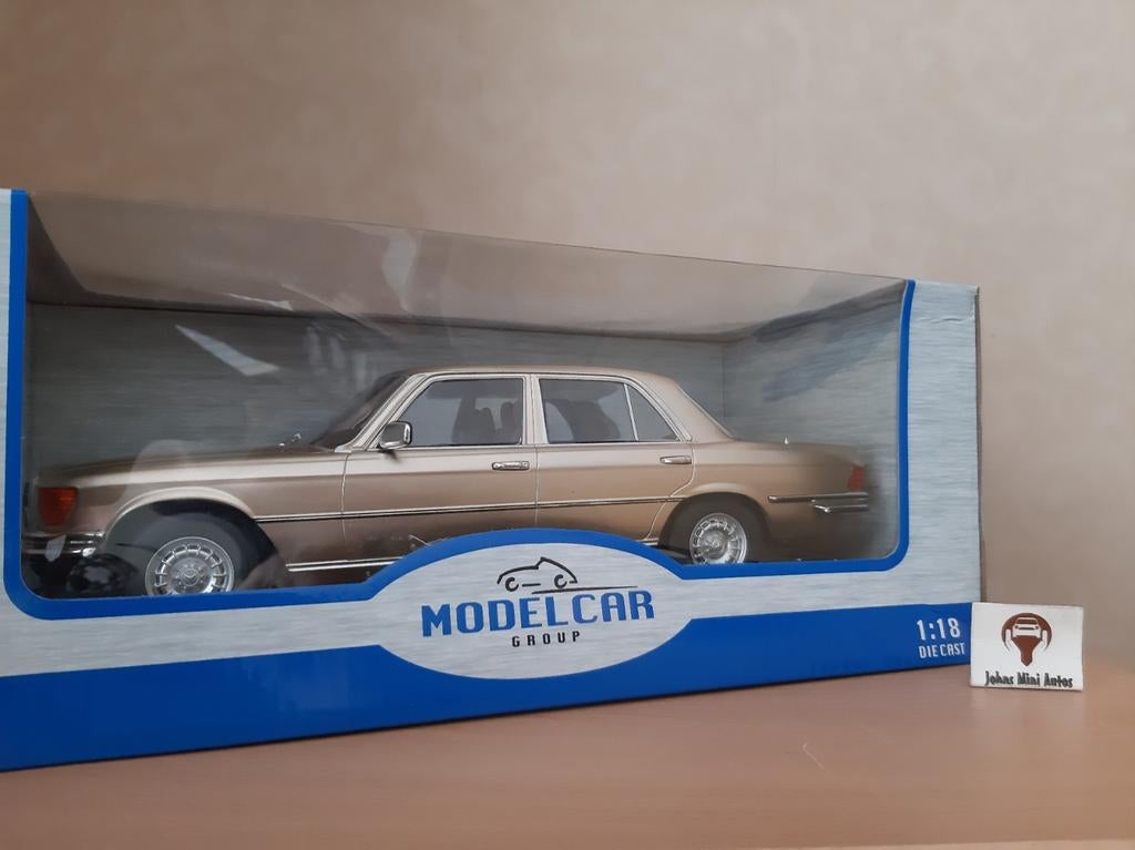 Mercedes-Benz S-Klasse (W116) 1972 Beige-Metallic - MCG 1:18, Overige merken, MCG, Auto, Nieuw