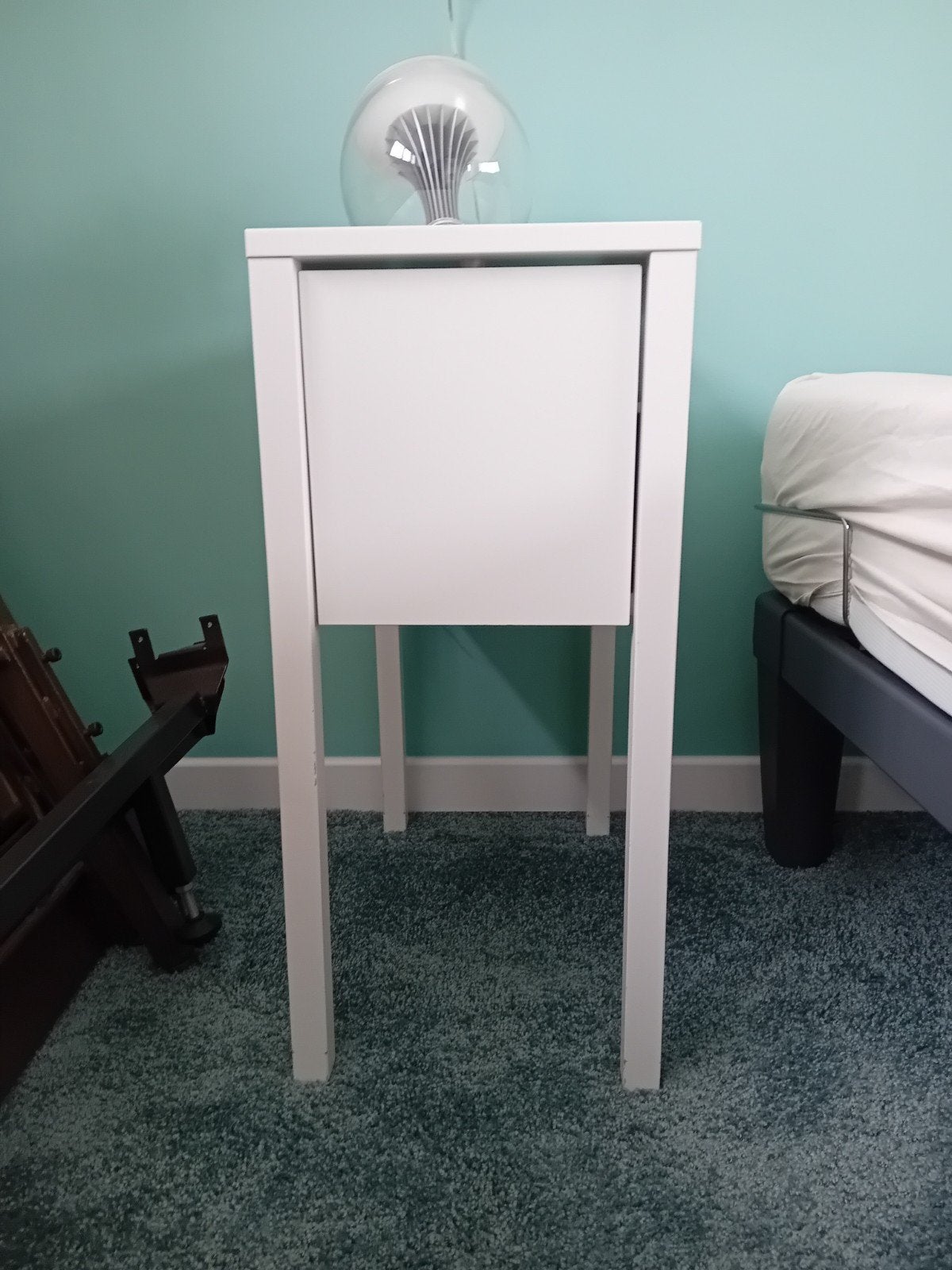 2x IKEA NORDLI nachtkastje wit – smal model, Ophalen, Gebruikt, Minder dan 45 cm, 70 cm of meer