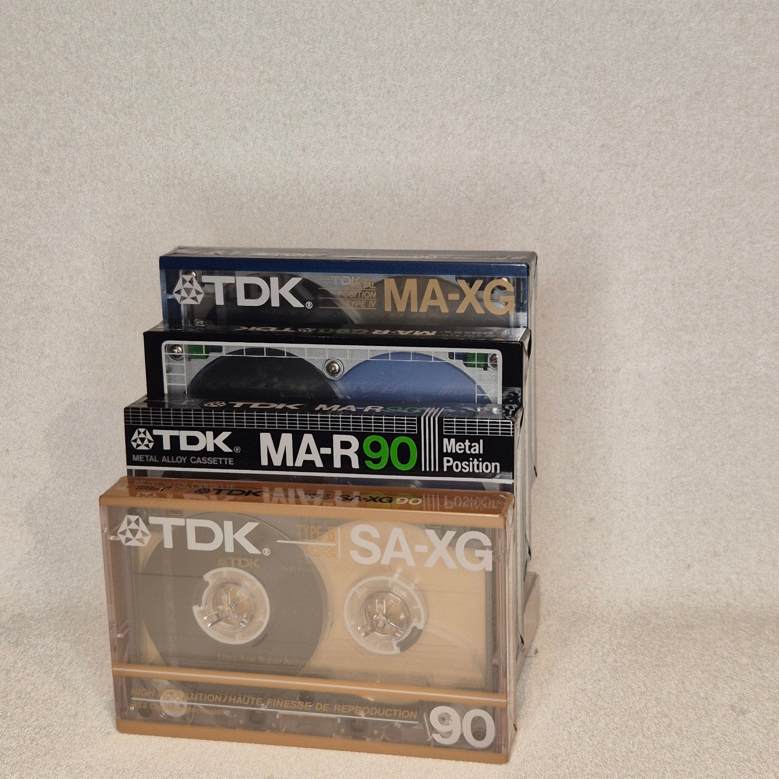 Tdk set van 4 tapes.MA-R 90 & MA-XG 90 & SA-XG 90& MA-RC 90, 2 t/m 25 bandjes, Overige genres, Ophalen of Verzenden, Nieuw in verpakking