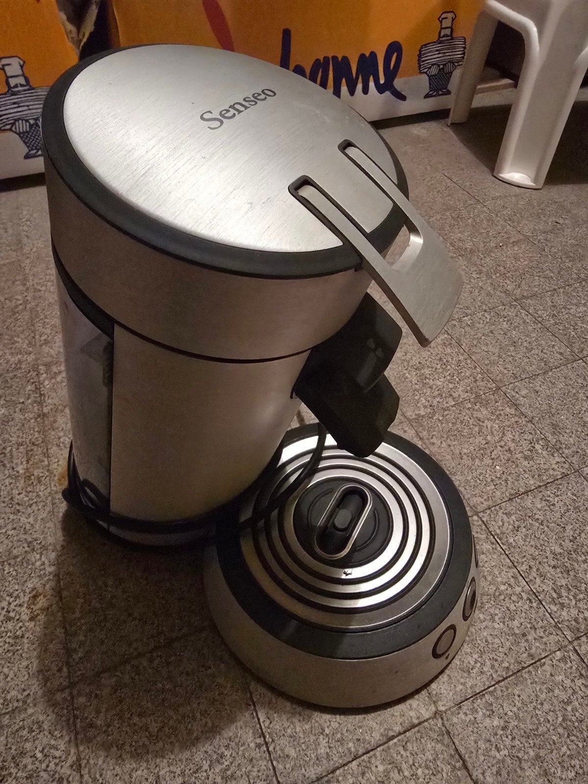 Senseo koffiezetapparaat - Zilver/Zwart, Witgoed en Apparatuur, Koffiezetapparaten, Ophalen, Gebruikt, Koffiemachine, 2 tot 4 kopjes
