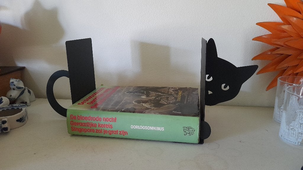 Boekensteun kat, Ophalen of Verzenden, Gebruikt