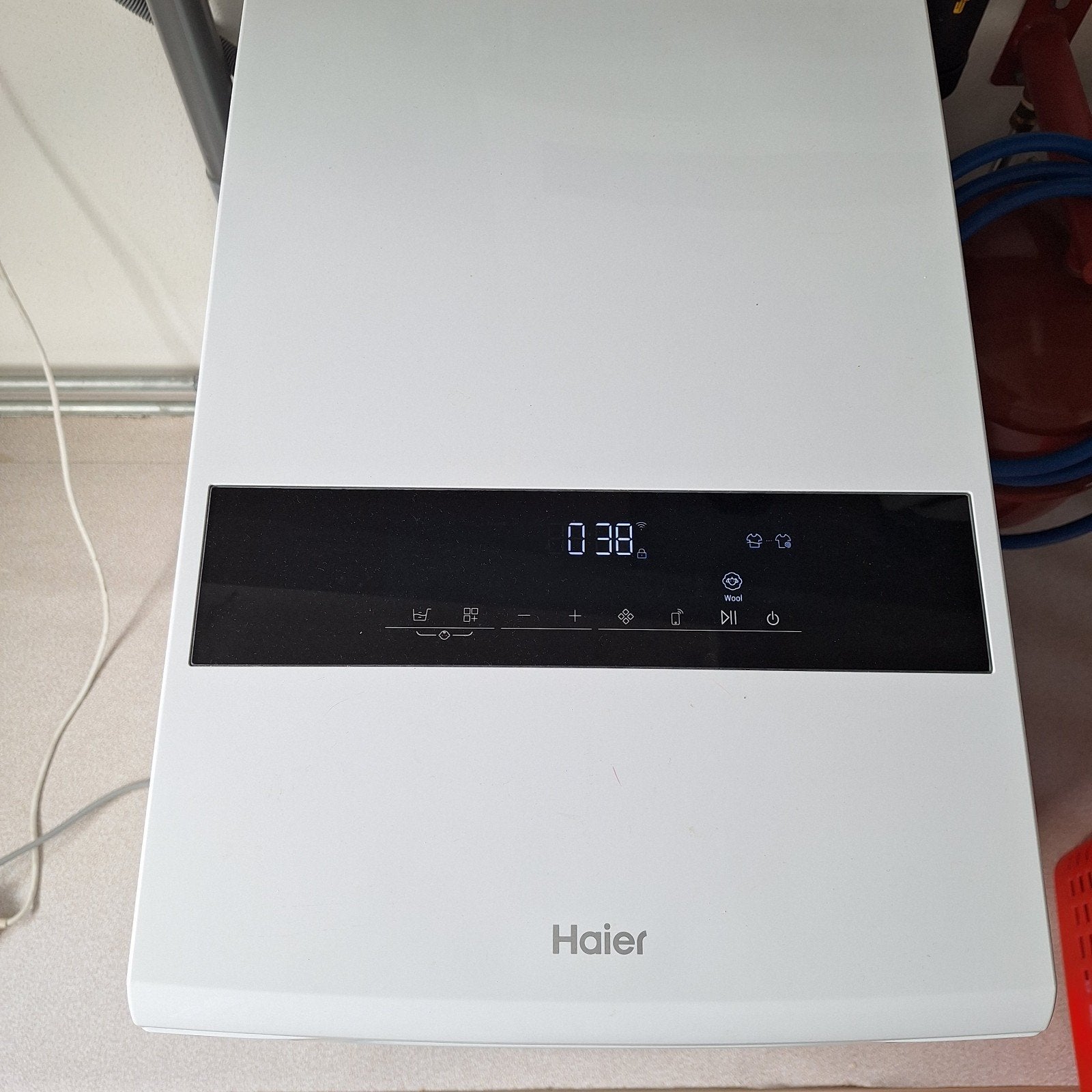Haier Bovenlader Wasmachine - Zo goed als nieuw, Witgoed en Apparatuur, Ophalen, Bovenlader, Zo goed als nieuw, Kort programma