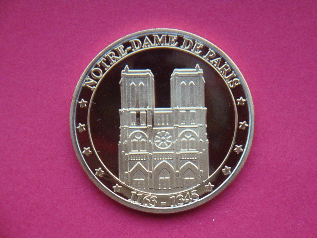 Penning UNC Notre Dame Parijs Frankrijk., Postzegels en Munten, Verzenden, Overige materialen, Buitenland