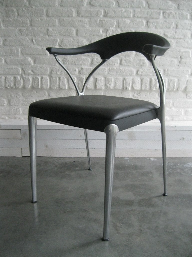Italiaanse designstoelen van Luigi Origlia model Aria, Huis en Inrichting, Ophalen, Gebruikt, Metaal, Vijf, Zes of meer stoelen