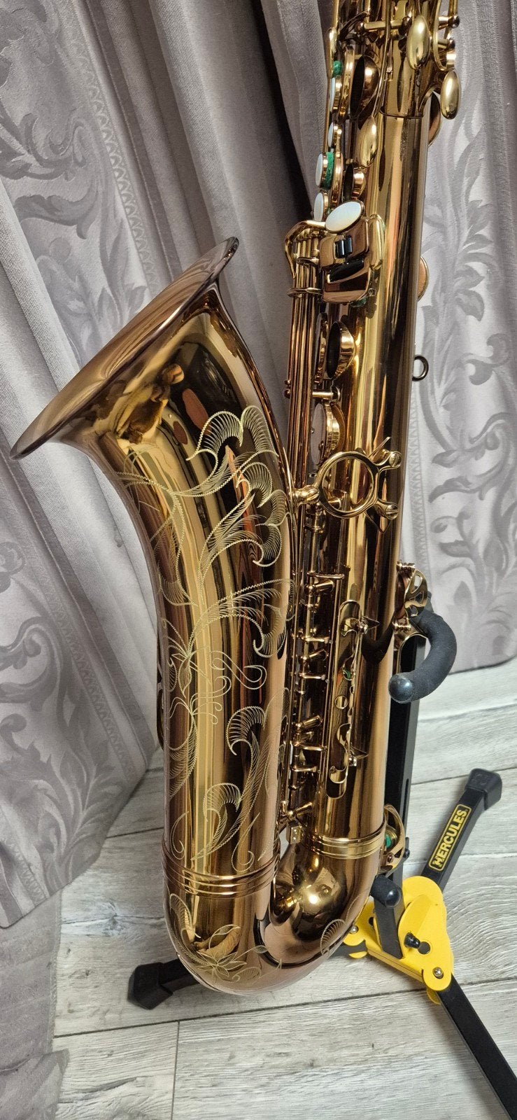 Tenor saxofoon Le Monde SIRIUS Amber Lacquer, Ophalen, Zo goed als nieuw, Tenor, Met koffer