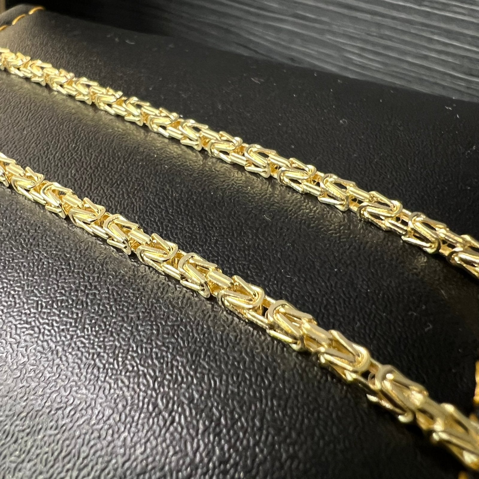 14k gouden koningsketting prachtig ketting schakel italy, Ophalen of Verzenden, Nieuw, Goud