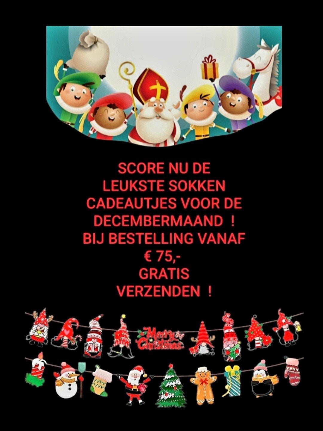 LEUKE FUN SOKKEN CADEAUTJES VOOR DE DECEMBER MAAND  !, Ophalen of Verzenden, Nieuw