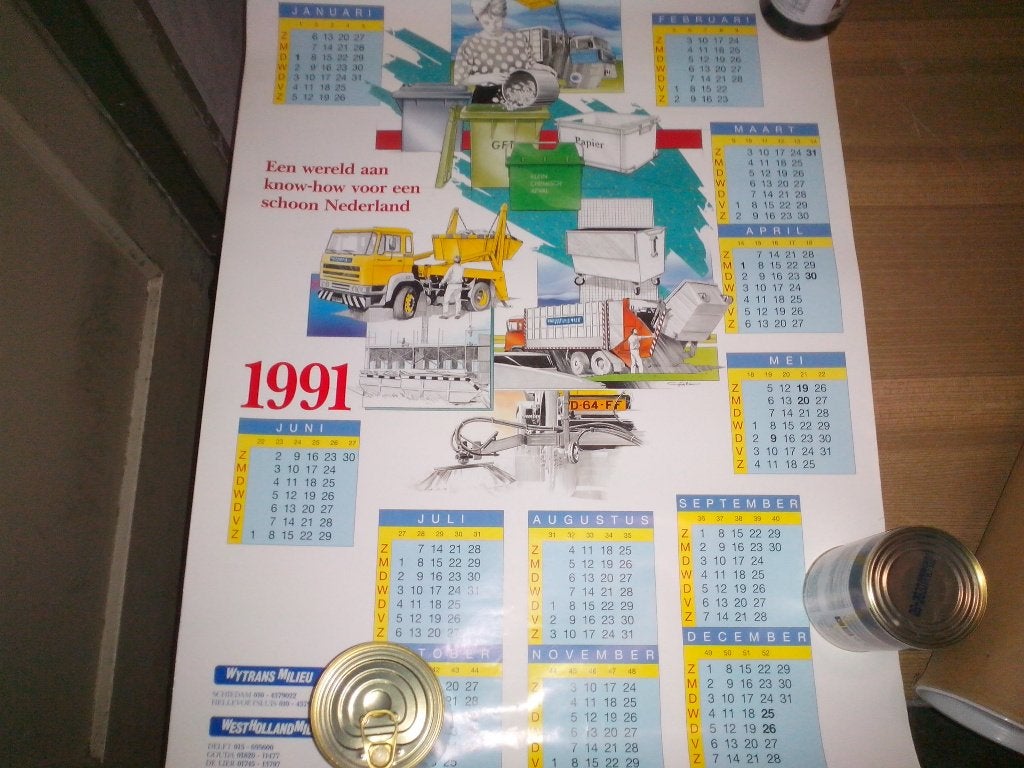 3 vuilniswagen posters: 2x Mercedes Rotopress + DAF Wytrans, Ophalen of Verzenden, Zo goed als nieuw, Auto's