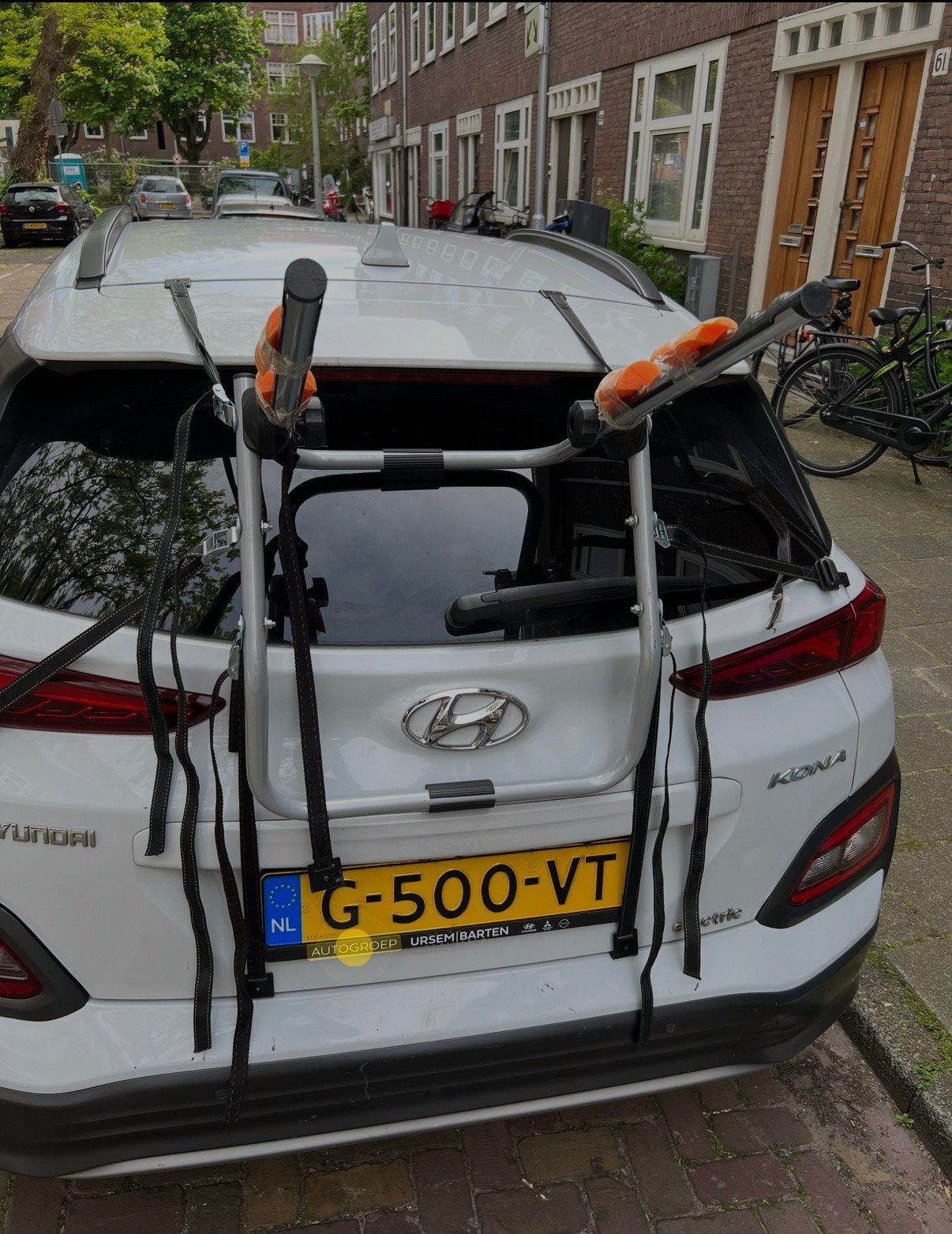 Fietsen drager zonder trekhaak, Auto diversen, Fietsendragers, Ophalen of Verzenden, Zo goed als nieuw, Achterklepdrager