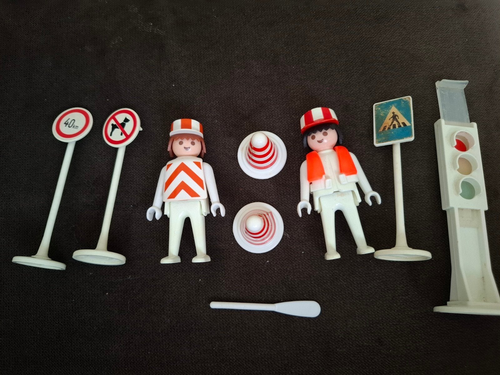Vintage Playmobil 1974 Verkeersset / Wegwerkers - Klicky Set, Kinderen en Baby's, Speelgoed | Playmobil, Gebruikt, Losse onderdelen