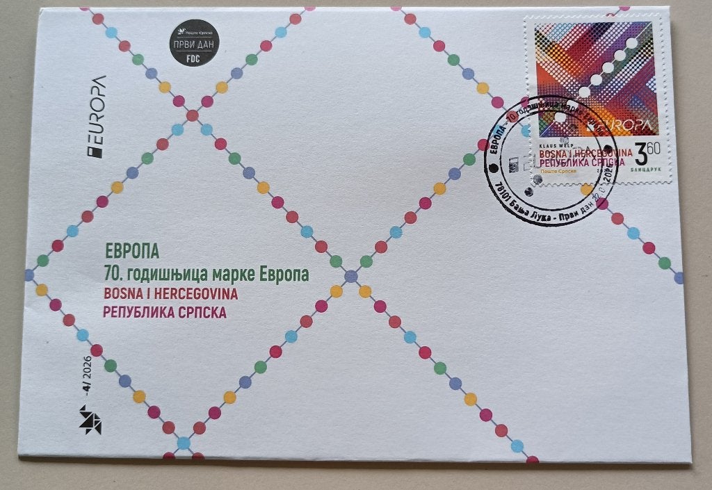 Bosnie Herz.- Bosnia herz. (Servie) 2026  cept PF set FDC, Verzenden, Onbeschreven, Europa