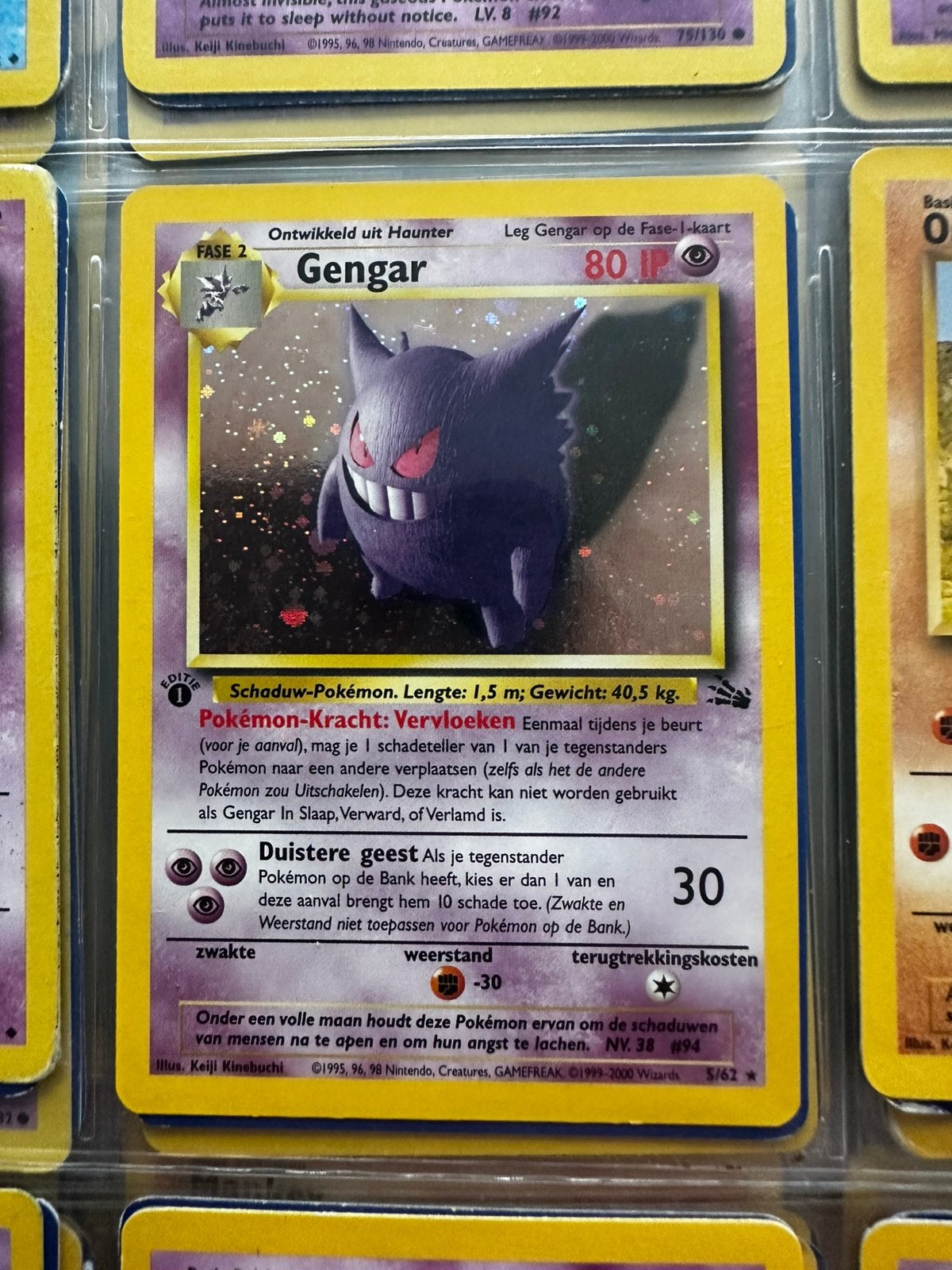 Pokémon kaarten map(Base/Jungle/Fossil/Rocket) + 16 HOLO, Ophalen, Zo goed als nieuw, Meerdere kaarten