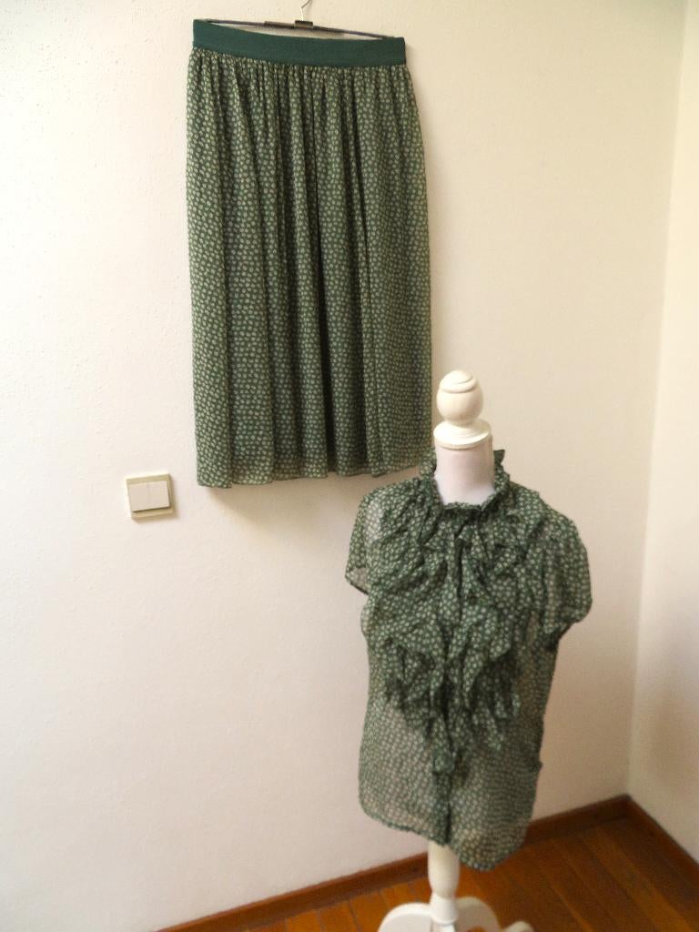 W27 SAINT TROPEZ lange rok en blouse groen M 38/40, Maat 38/40 (M), Nieuw, Ophalen of Verzenden, Saint Tropez