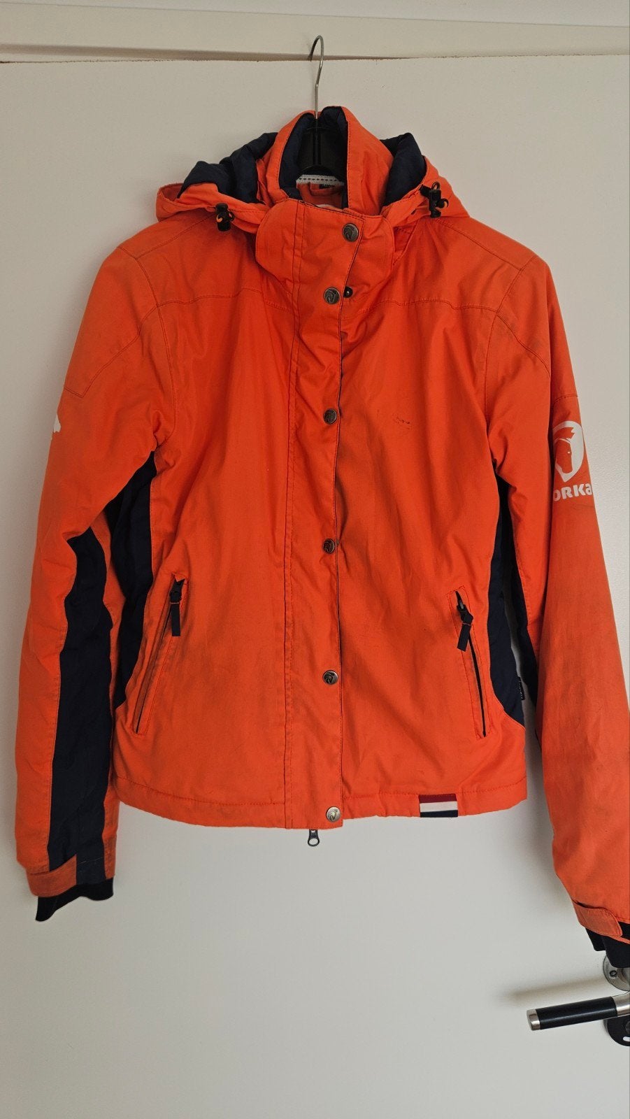 Horka KNHS Official Supplier jas - Oranje/Blauw, maat 152/12, Horka, Oranje, Ophalen of Verzenden, Maat 34 (XS) of kleiner