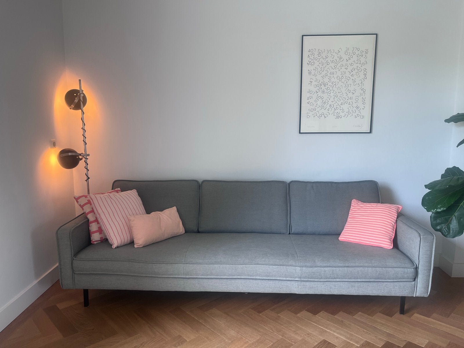 Grijze driezitsbank van Loods 5 - 243 cm breed, Ophalen, Gebruikt, Driepersoons, 75 tot 100 cm