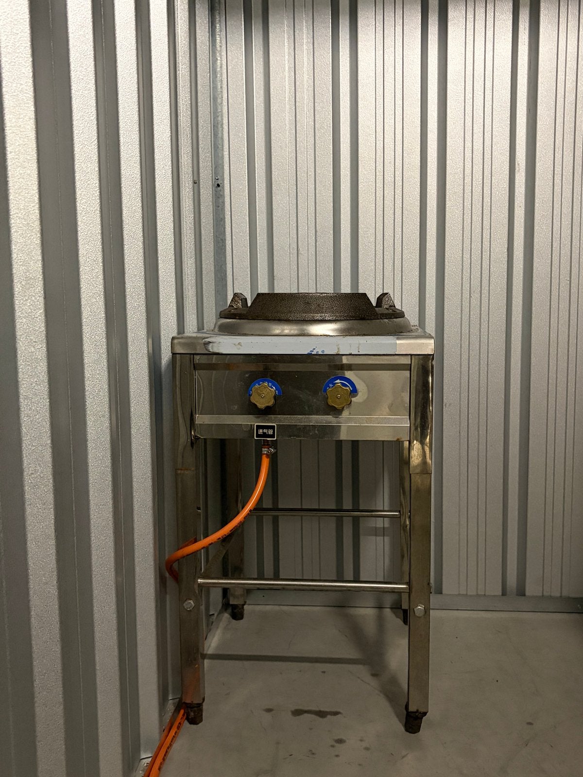 Professionele gas wokbrander - RVS, Ophalen, Gebruikt, 3 kookzones of minder, Gas