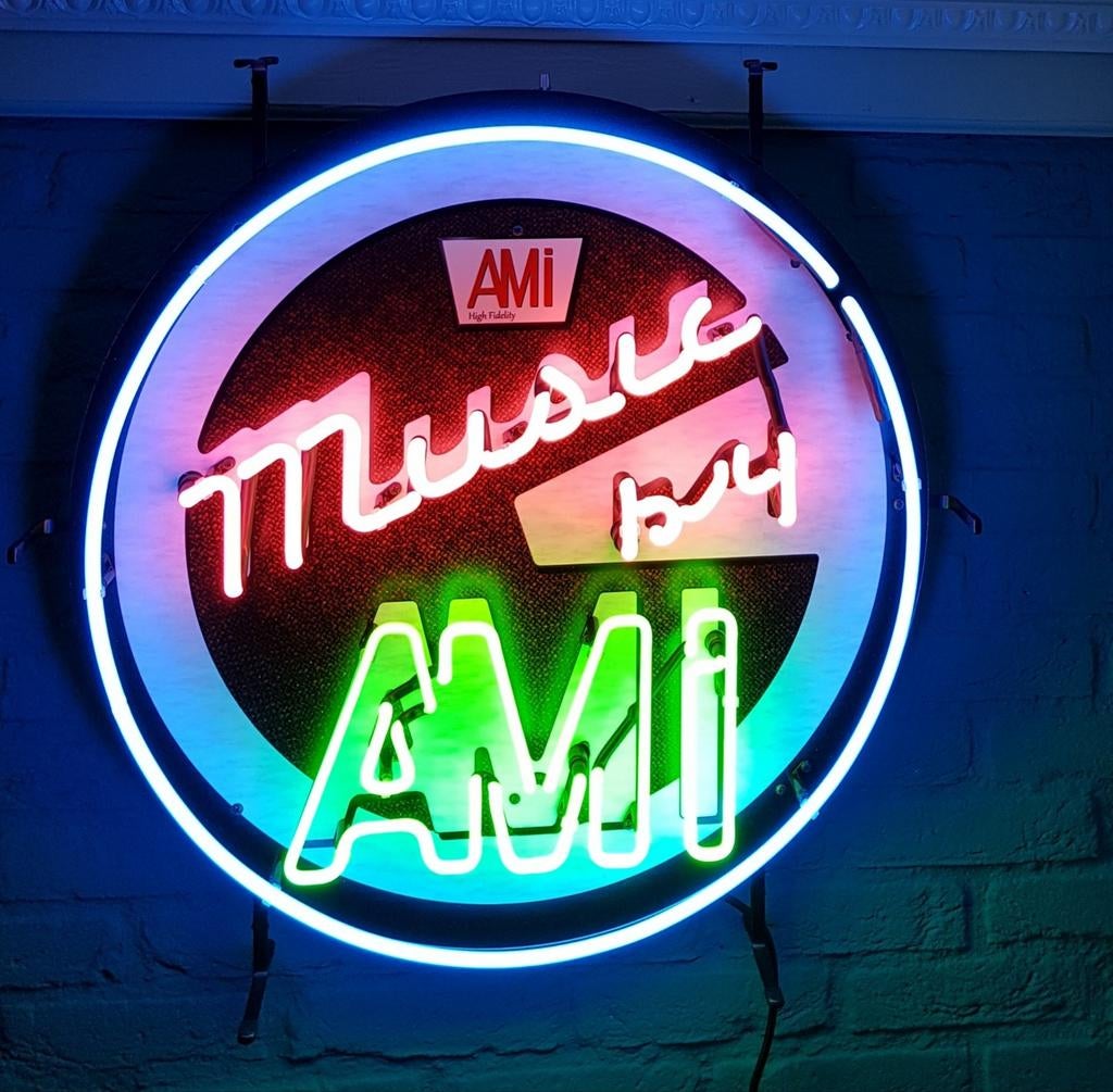FIFTIES SIXTIES NEONVERLICHTING MUSIC BY AMI MET ACHTERPLAAT, Ophalen, Nieuw