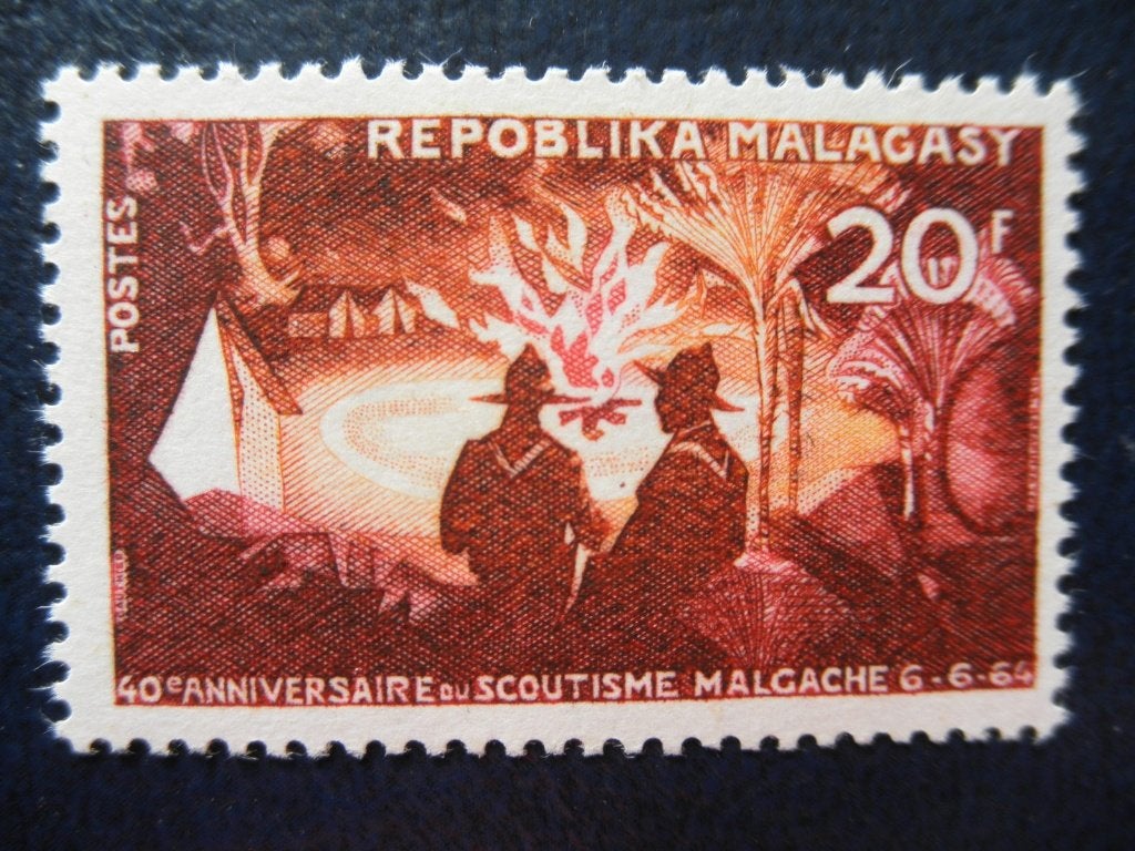 Postzegels Madagaskar 1964 scouting - cw. 0,80 postfris, Ophalen of Verzenden, Overige landen, Postfris