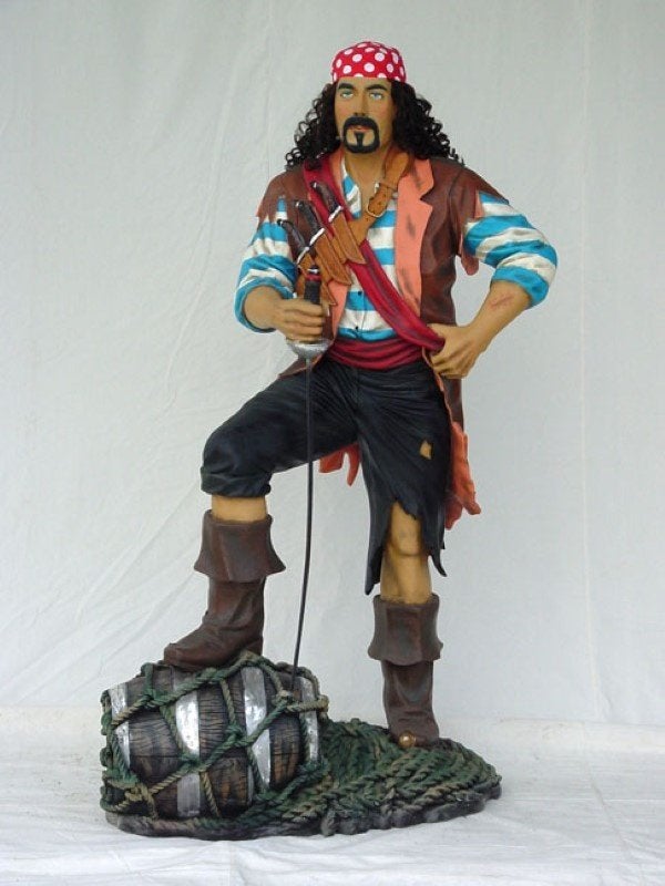 Pirate met Barrel – Piraat met Ton hoogte 196 cm, Ophalen, Nieuw, Overige typen