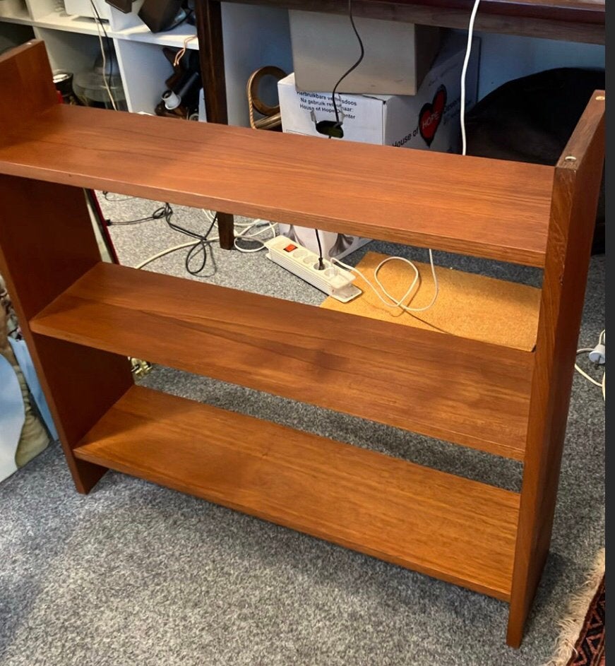 Teakhouten KLM boekenkast. 80 x 84 cm.  Poul Cadovius, Ophalen of Verzenden, Gebruikt
