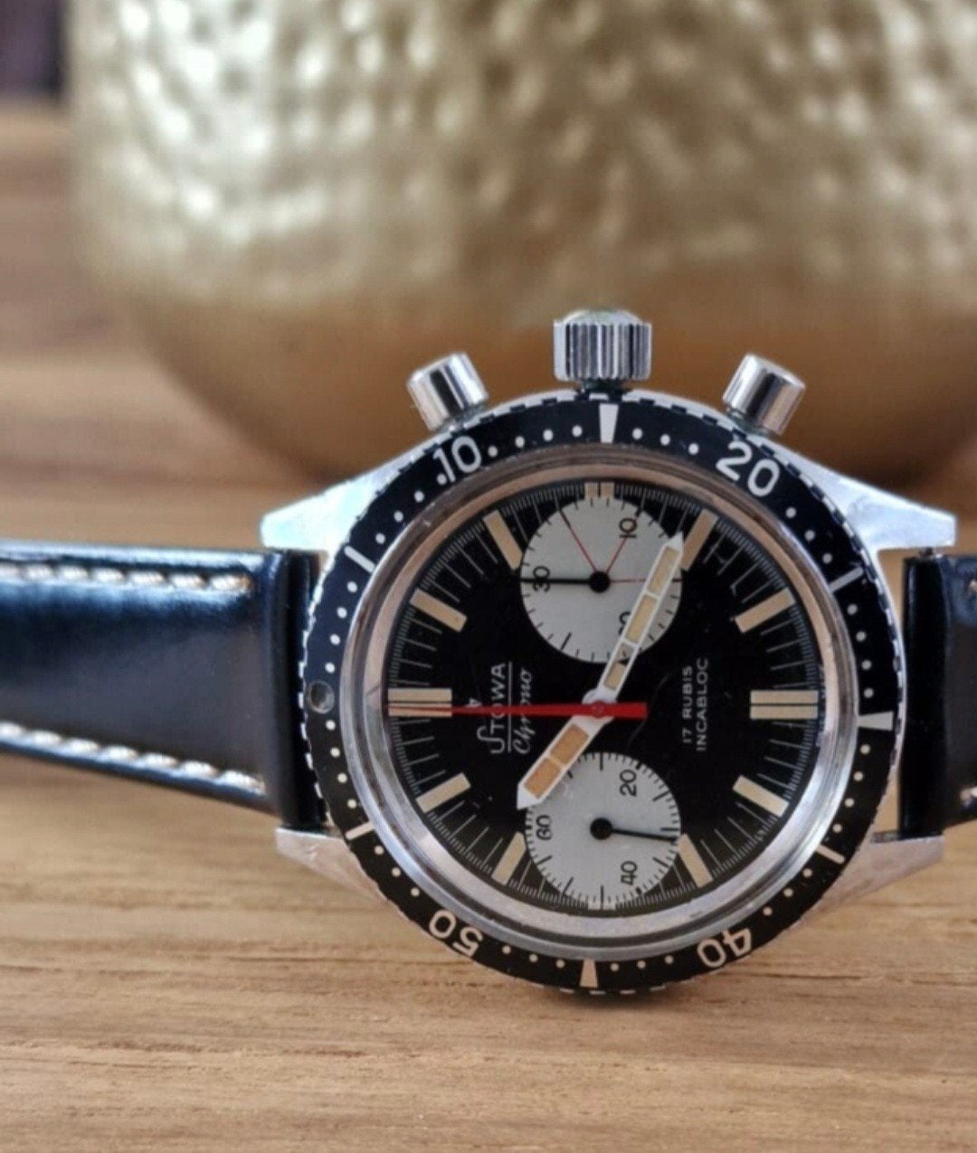 Stowa Big Eye's Chronograph 1965, Overige merken, Niet bekend, Staal, Polshorloge