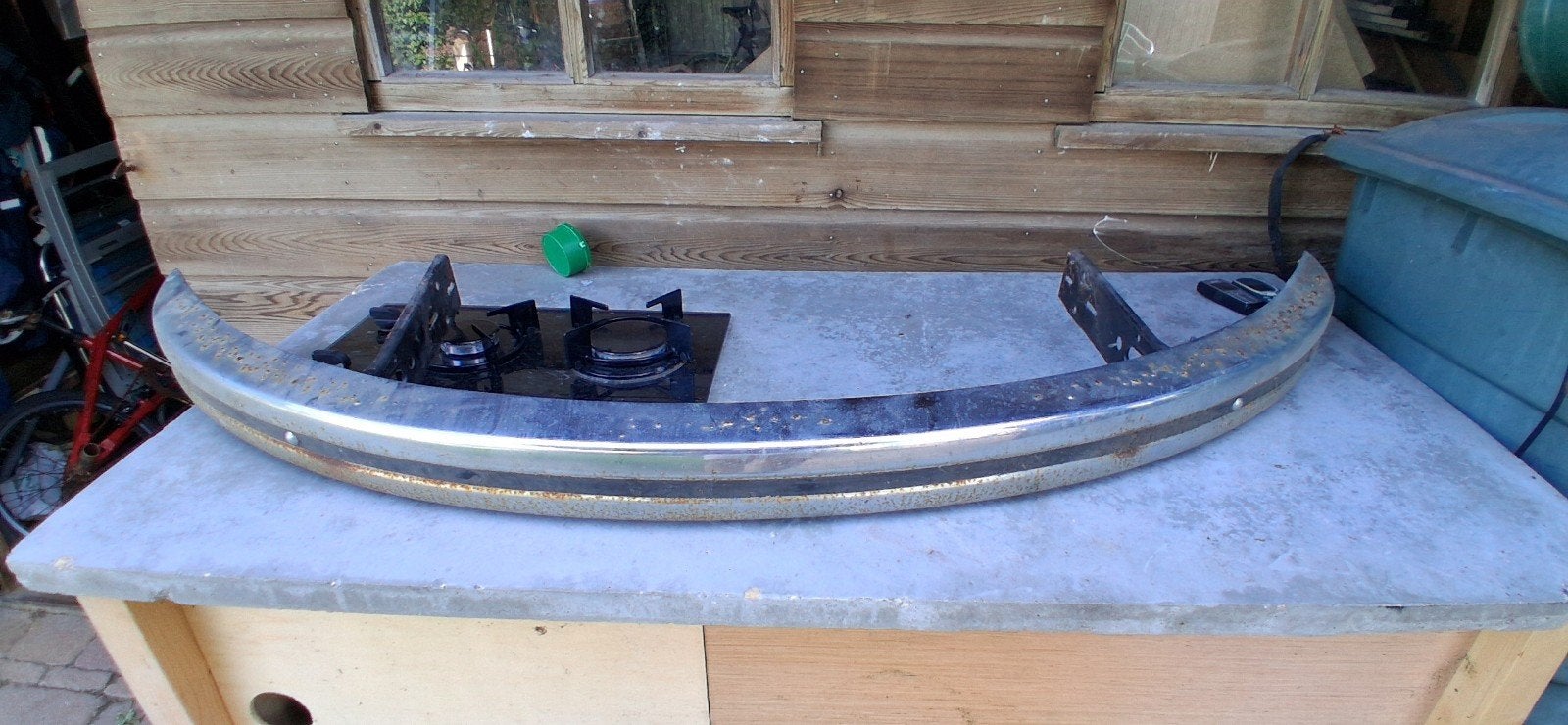 VW Kever Bumper Set (Voor & Achter) met Steunen, Ophalen, Gebruikt, Volkswagen, Bumper