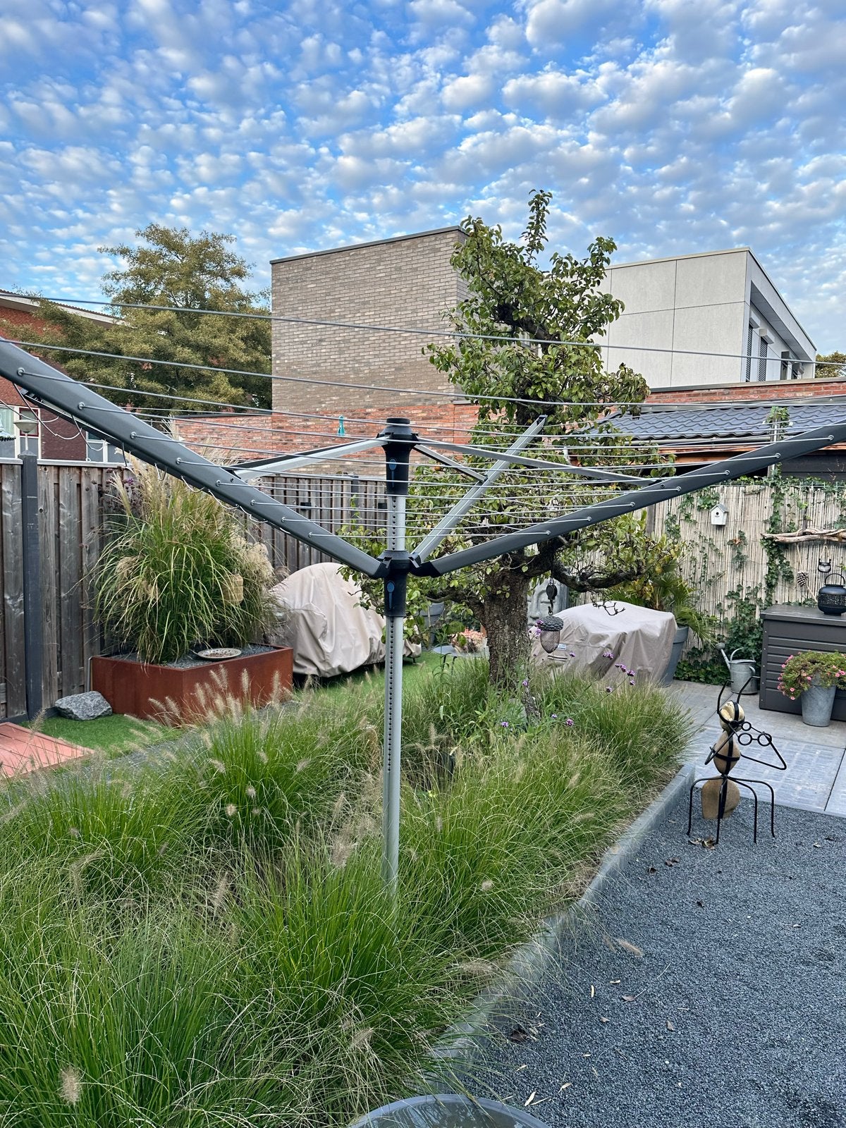 Brabantia Lift-Droogmolen -60 mtr drooglijn-nieuw grondanker, Ophalen, Zo goed als nieuw, Droogmolen