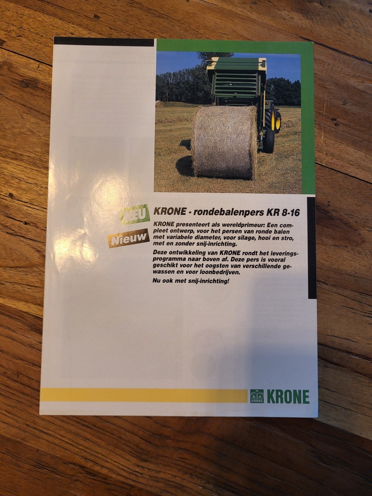 tractor folder Krone KR 8-16 rondebalenpers, Ophalen of Verzenden, Zo goed als nieuw