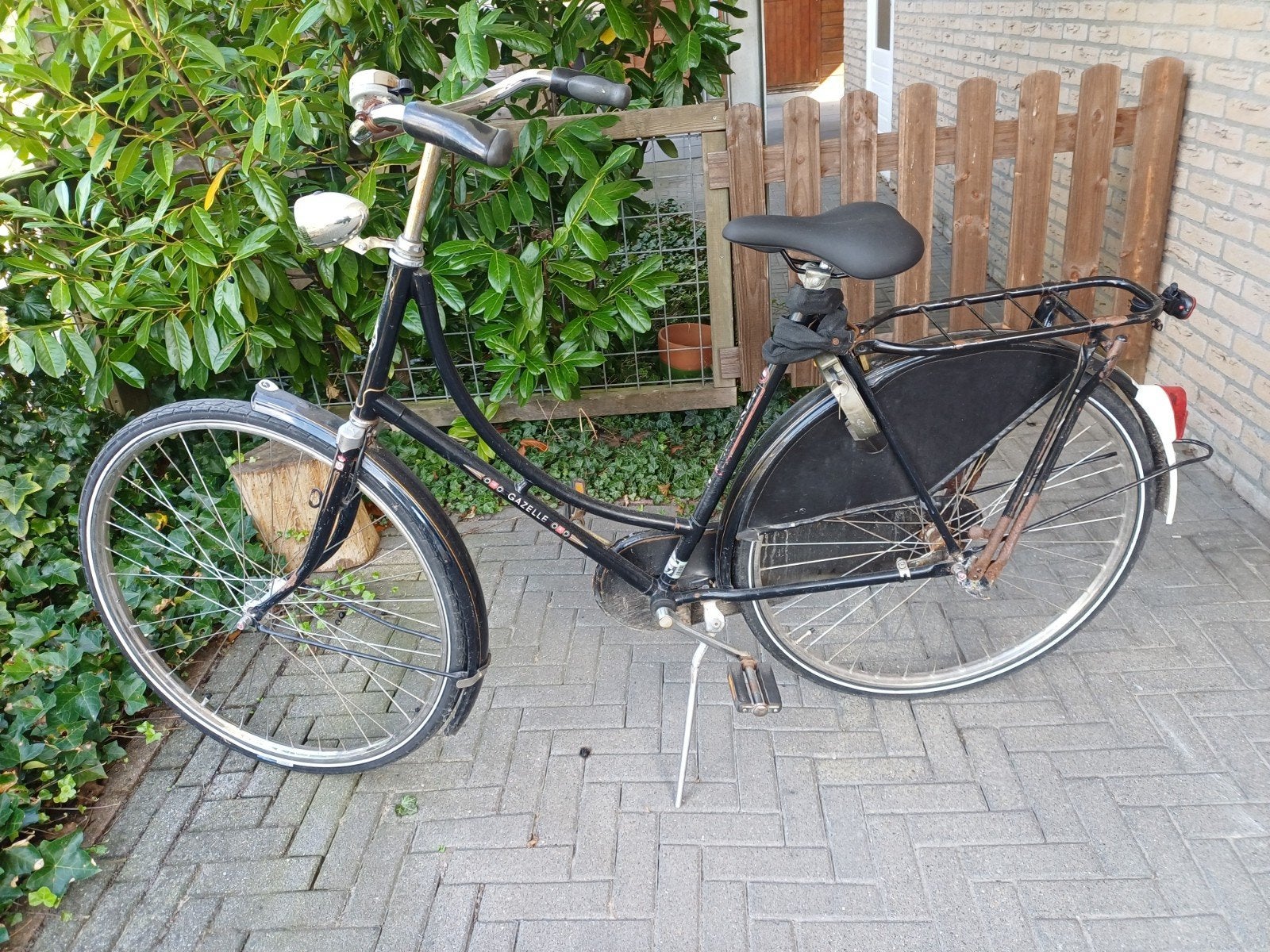 gazelle omafiets, Fietsen en Brommers, Ophalen, Terugtraprem, Gebruikt, 56 cm of meer