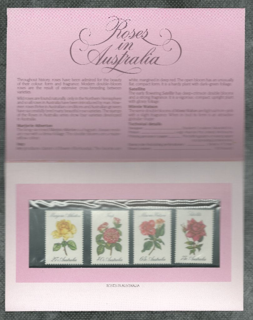 AUSTRALIE 1982 Rozen in Presentatie mapje, MINT., Verzenden, Postfris, Dier of Natuur
