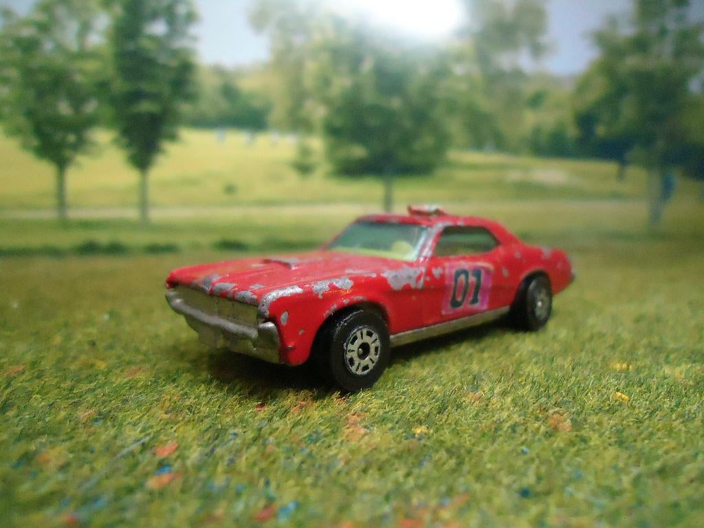1:69 1969 Mercury Cougar XR7 - Corgi Juniors ex Fire Chief, Hobby en Vrije tijd, Modelauto's | Overige schalen, Gebruikt, Auto
