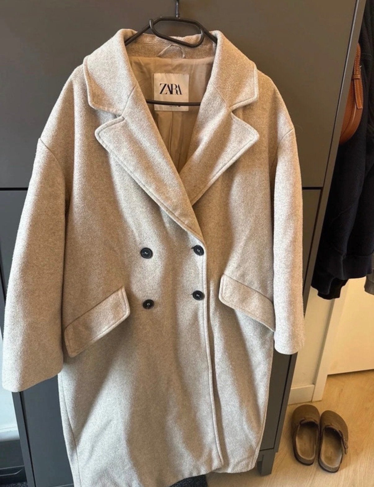 Zara Oversized Jas - Beige, Ophalen of Verzenden, Zo goed als nieuw, Maat 36 (S), Beige