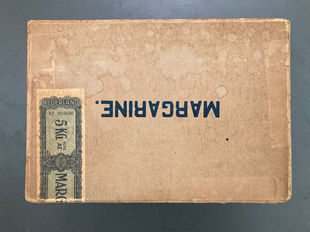 Vintage kartonnen verzenddoos voor onvermengde margarine, Ophalen of Verzenden